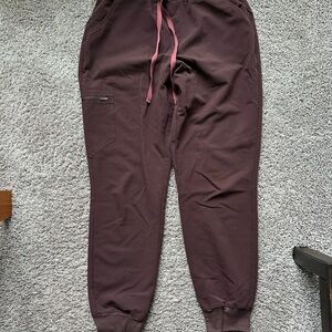 Figs Women's High Waisted Brown Scrub Joggers